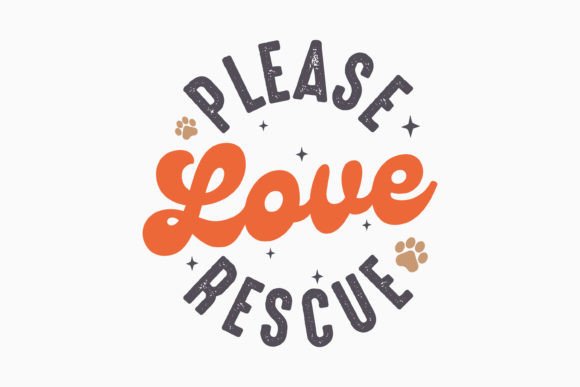 Retro Funny Dog SVG Please Love Rescue Review