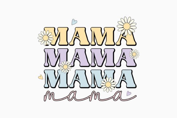Retro Mothers Day SVG Design Mama Review