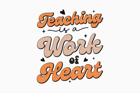 Teaching is a Work of Retro Teacher Svg Review